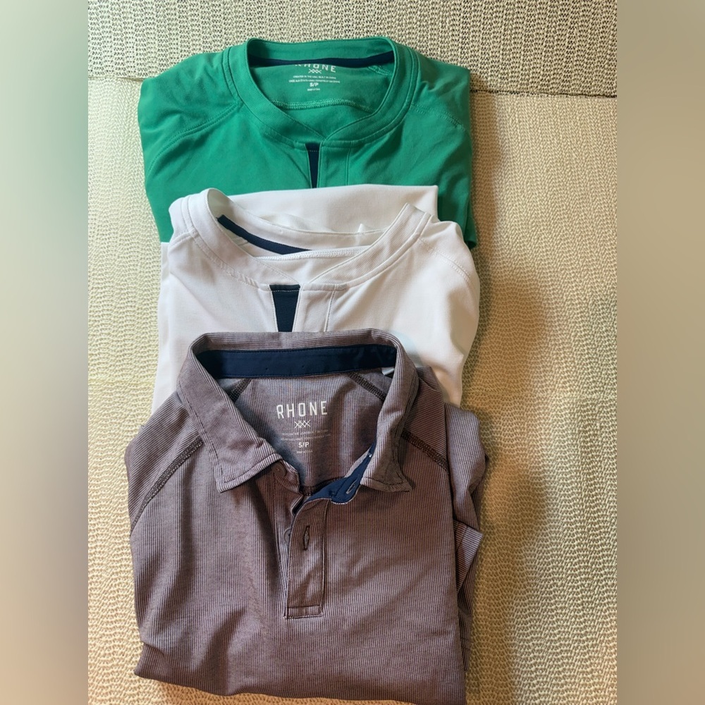 Ser 3 Rhone Mens T shirt S/P green,white and purple